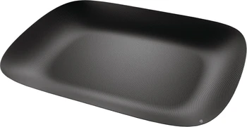 Alessi Moiré MW70 BT Tablett – rechteckig schwarz mit Reliefdekor