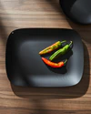 Alessi Moiré MW70 BT Tablett – rechteckig schwarz mit Reliefdekor