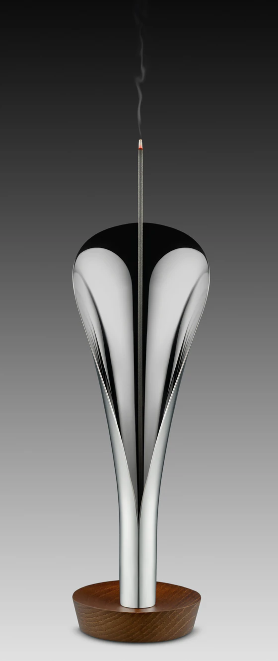 Alessi Lily MW71 Räucherstäbchenhalter – Edelstahl & Holz