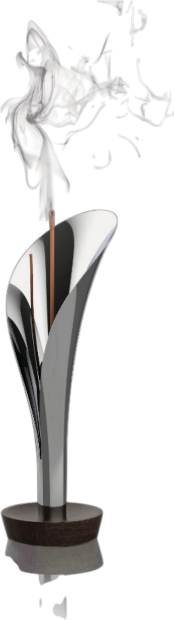Alessi Lily MW71 Räucherstäbchenhalter – Edelstahl & Holz