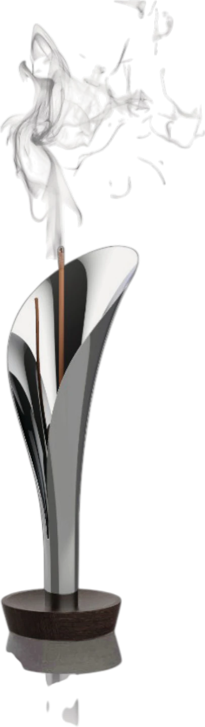 Alessi Lily MW71 Räucherstäbchenhalter – Edelstahl & Holz