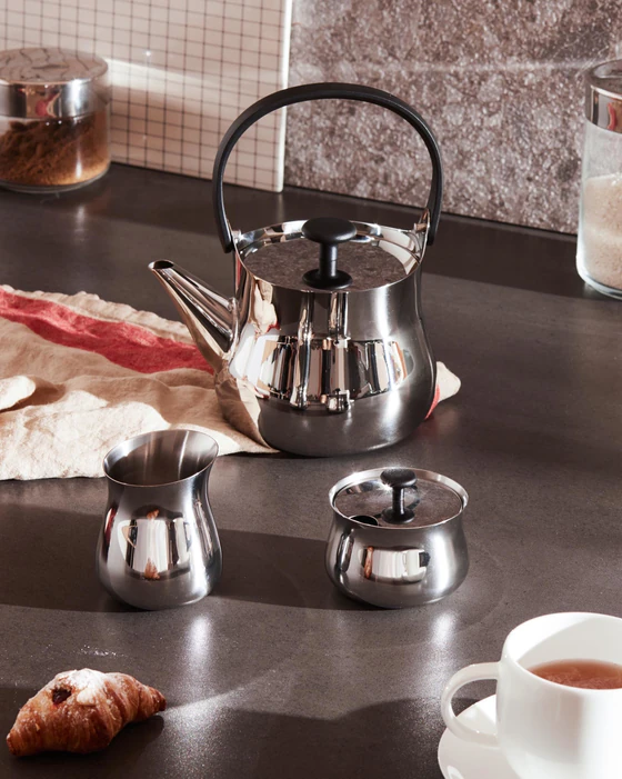 Alessi Cha NF03 Zuckerdose – Edelstahl 18/10 glänzend poliert