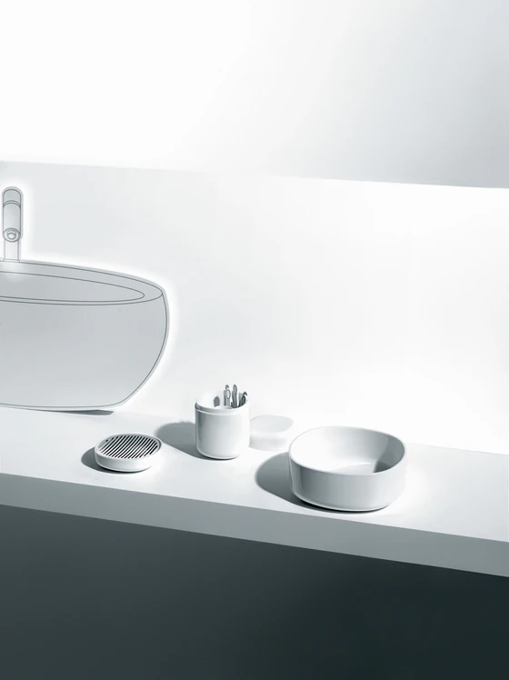 Wattestäbchenbehälter Alessi Birillo PL09 W Weiß – Modernes Design