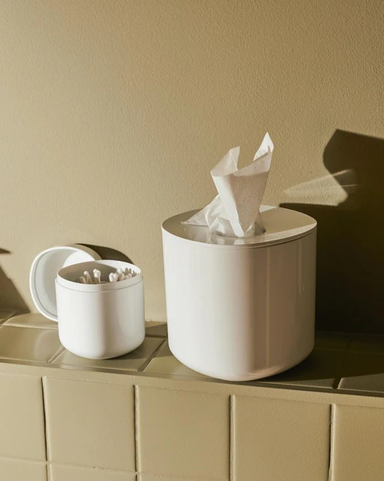 Wattestäbchenbehälter Alessi Birillo PL09 W Weiß – Modernes Design