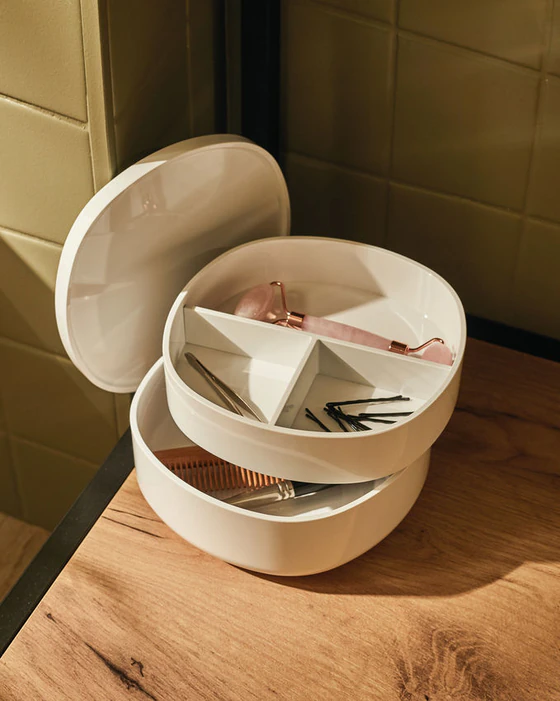 Badezimmer-Organizer Alessi Birillo PL17 Weiß – Hochwertiges PMMA