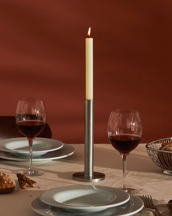 Alessi PZ02 Kerzenständer – Aluminium gedrechselt