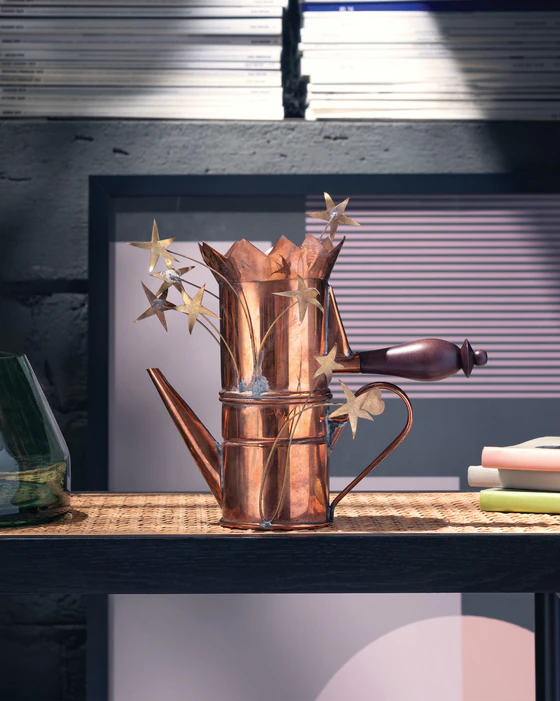 Alessi RD100 Caffettiera con cuore e stelle – Kupfer Designobjekt