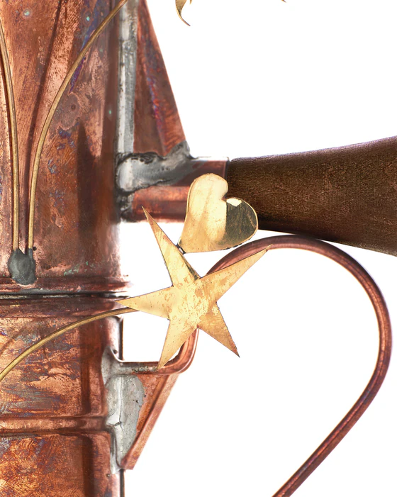 Alessi RD100 Caffettiera con cuore e stelle – Kupfer Designobjekt
