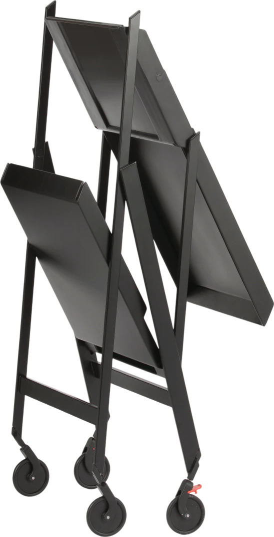 Klappbarer Servierwagen Alessi Plico-SA02 G Schwarz – Designklassiker