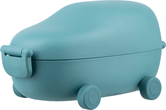 Lunchbox Alessi Food à porter-SA06 Hellblau oder rot – Mit Kühlelement