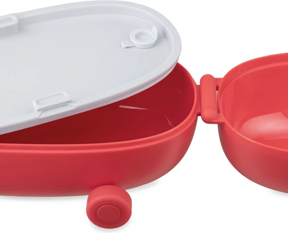Lunchbox Alessi Food à porter-SA06 Hellblau oder rot – Mit Kühlelement