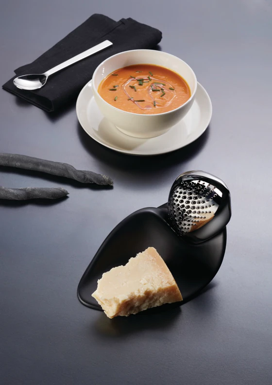 Alessi Forma ZH03 Reibe – Edelstahl 18/10 mit Melaminauflage