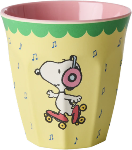 Melaminbecher Rice by Rice Gelb Snoopy 250ml bruchfest