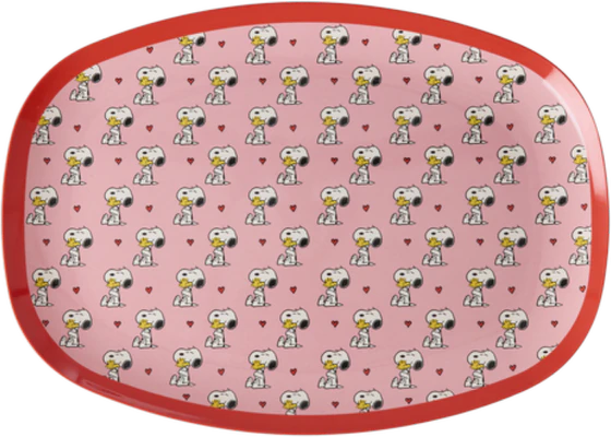 Rechteckiger Melaminteller Snoopy Pink – Rice by Rice