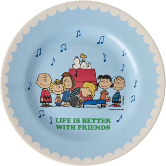 Melamin-Teller Snoopy Hellblau Rice by Rice – Bruchsicher 20 cm