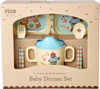 Baby-Geschirrset aus Melamin Rice by Rice – Blue Music Band Print