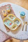 Baby-Geschirrset aus Melamin Rice by Rice – Blue Music Band Print