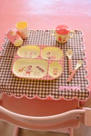 Baby-Geschirrset aus Melamin Rice by Rice – Blue Music Band Print