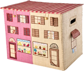 Faltbare Raffia-Aufbewahrungsbox Paris Groß – Rice by Rice