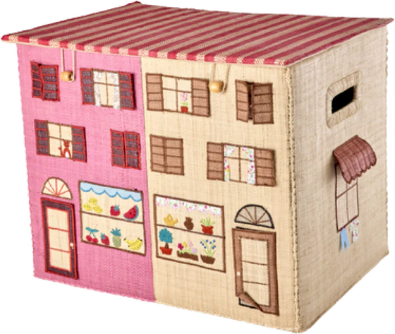 Faltbare Raffia-Aufbewahrungsbox Paris Groß – Rice by Rice