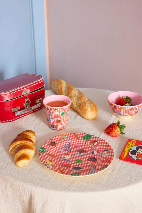 Rundteller Melamin Kids Paris Rice by Rice – Bruchfest & BPA-frei