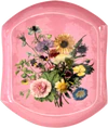 Serviertablett Metall Blumenstrauß Pink – Rice by Rice