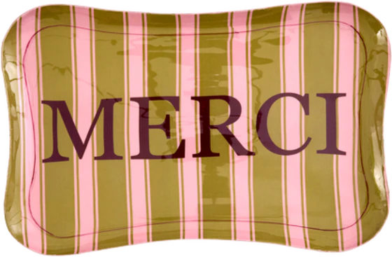Serviertablett Metall 34x22,5 Rice by Rice Merci Design