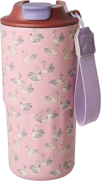 Edelstahl-Thermobecher 550ml Swan Print – Rice by Rice