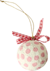 Weihnachtsanhänger Rice by Rice – Pappmaché Pink Schleife