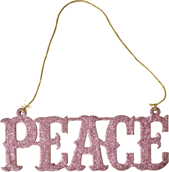 Weihnachtsanhänger Rice by Rice Pink Peace – Glitzerndes MDF