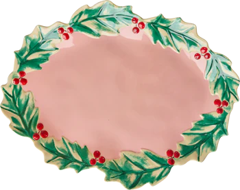 Servierschale Melamin Pink Hawthorn – Rice by Rice Weihnachtlich