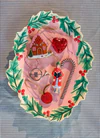 Servierschale Melamin Pink Hawthorn – Rice by Rice Weihnachtlich