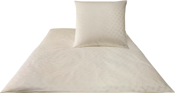 JOOP! Bettwäsche Cornflower Naturweiß – Luxuriöser Jacquard-Satin mit edlem Glanz