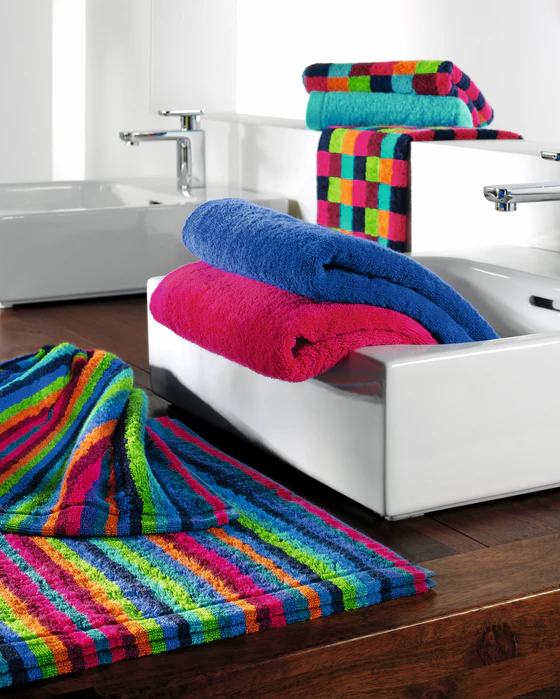 Cawö Frottiertücher Lifestyle 7048-84 Multicolor – Hochwertige Streifen-Handtücher aus 100 % Baumwolle