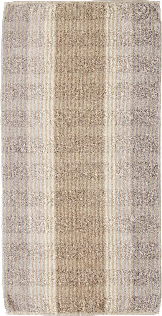 Cawö Frottiertücher Noblesse Cashmere Streifen Sand 1056-33 – Edle Walkfrottier-Handtücher aus 100 % Baumwolle