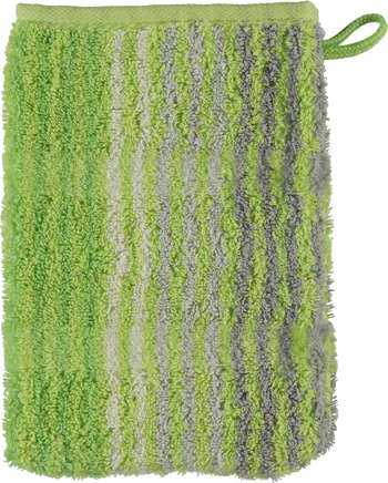 Cawö Frottiertücher Noblesse Cashmere Streifen Kiwi 45 – Edle Walkfrottier-Handtücher aus 100 % Baumwolle