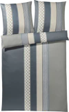 JOOP! Bettwäsche Cornflower Stripes Deep Coal – Luxuriöser Mako-Satin mit modernem Streifen-Design