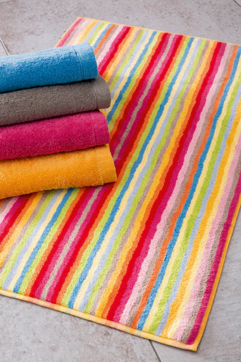 Cawö Badematte Lifestyle 7008 multicolor – 100 % Baumwolle, waschbar & weich