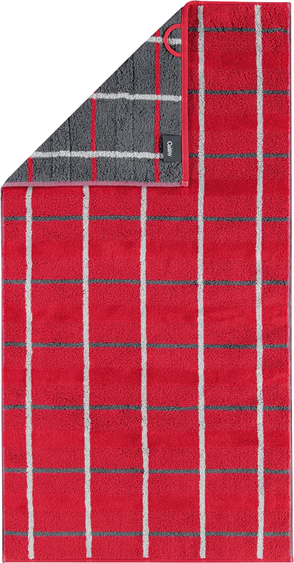 Cawö Frottiertücher Noblesse Square 1079-27 Rot – Hochwertige Handtücher aus 100 % Baumwolle