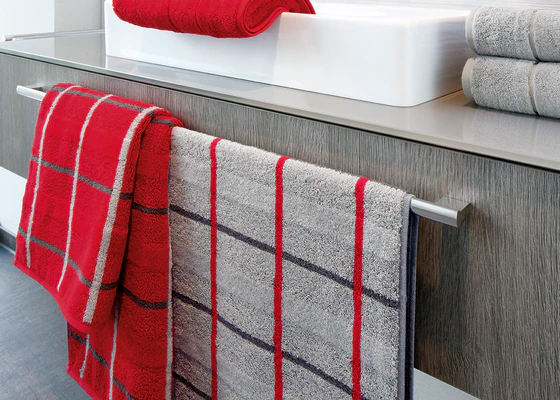 Cawö Frottiertücher Noblesse Square 1079-27 Rot – Hochwertige Handtücher aus 100 % Baumwolle