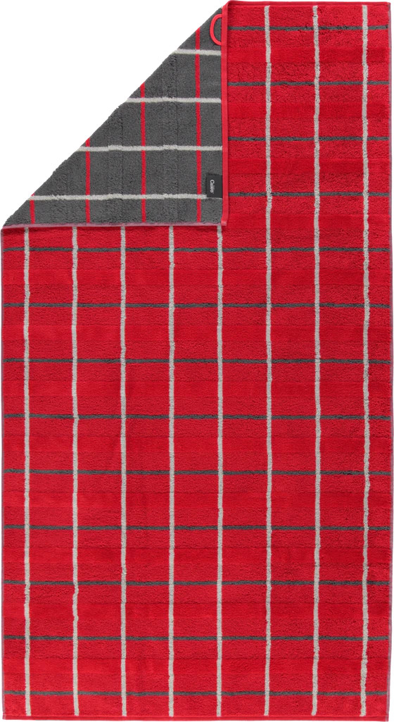 Cawö Frottiertücher Noblesse Square 1079-27 Rot – Hochwertige Handtücher aus 100 % Baumwolle