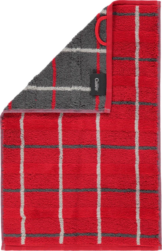Cawö Frottiertücher Noblesse Square 1079-27 Rot – Hochwertige Handtücher aus 100 % Baumwolle