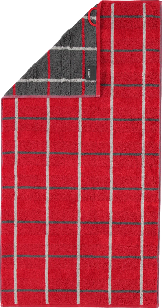 Cawö Frottiertücher Noblesse Square 1079-27 Rot – Hochwertige Handtücher aus 100 % Baumwolle