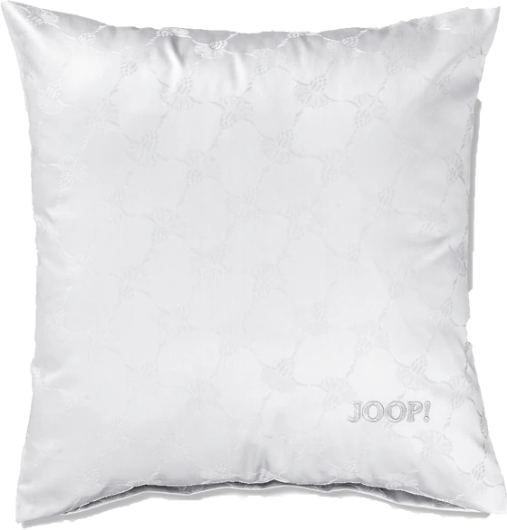 JOOP! Kissen Cornflower Weiß – Luxuriöser Jacquard-Satin mit edlem Glanz