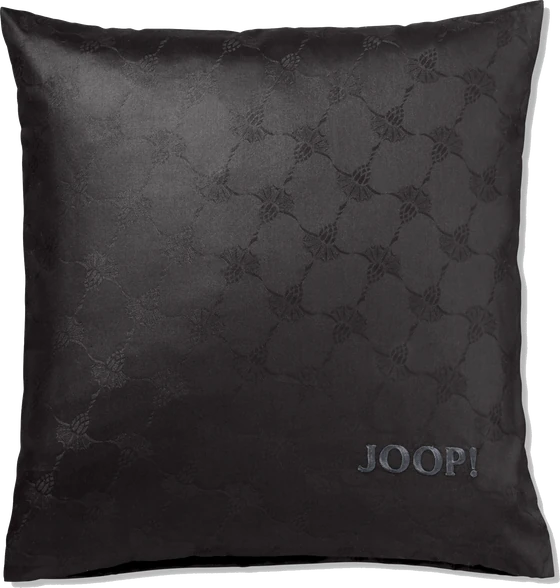 JOOP! Kissen Cornflower Schwarz – Luxuriöses Jacquard-Satin für stilvolles Ambiente