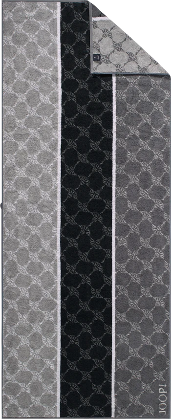 JOOP! Signature Cornflower Stripes 1657-97 in Schwarz: Luxuriöse Badezimmer-Eleganz