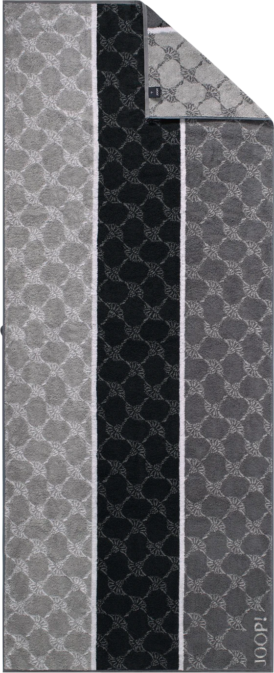 JOOP! Signature Cornflower Stripes 1657-97 in Schwarz: Luxuriöse Badezimmer-Eleganz