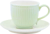 Greengate Tasse & Untertasse / Cup & saucer Alice - Pale Green