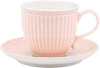 Greengate Tasse & Untertasse / Cup & saucer Alice - Pale Pink