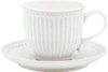 Greengate Tasse & Untertasse / Cup & saucer Alice - White
